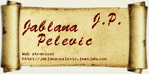 Jablana Pelević vizit kartica